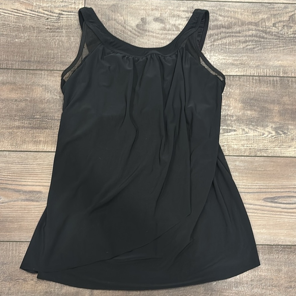 Miraclesuit Ursula Hidden Underwire Mesh Detail Tankini Bathing Suit Top Size 8 - Picture 3 of 6